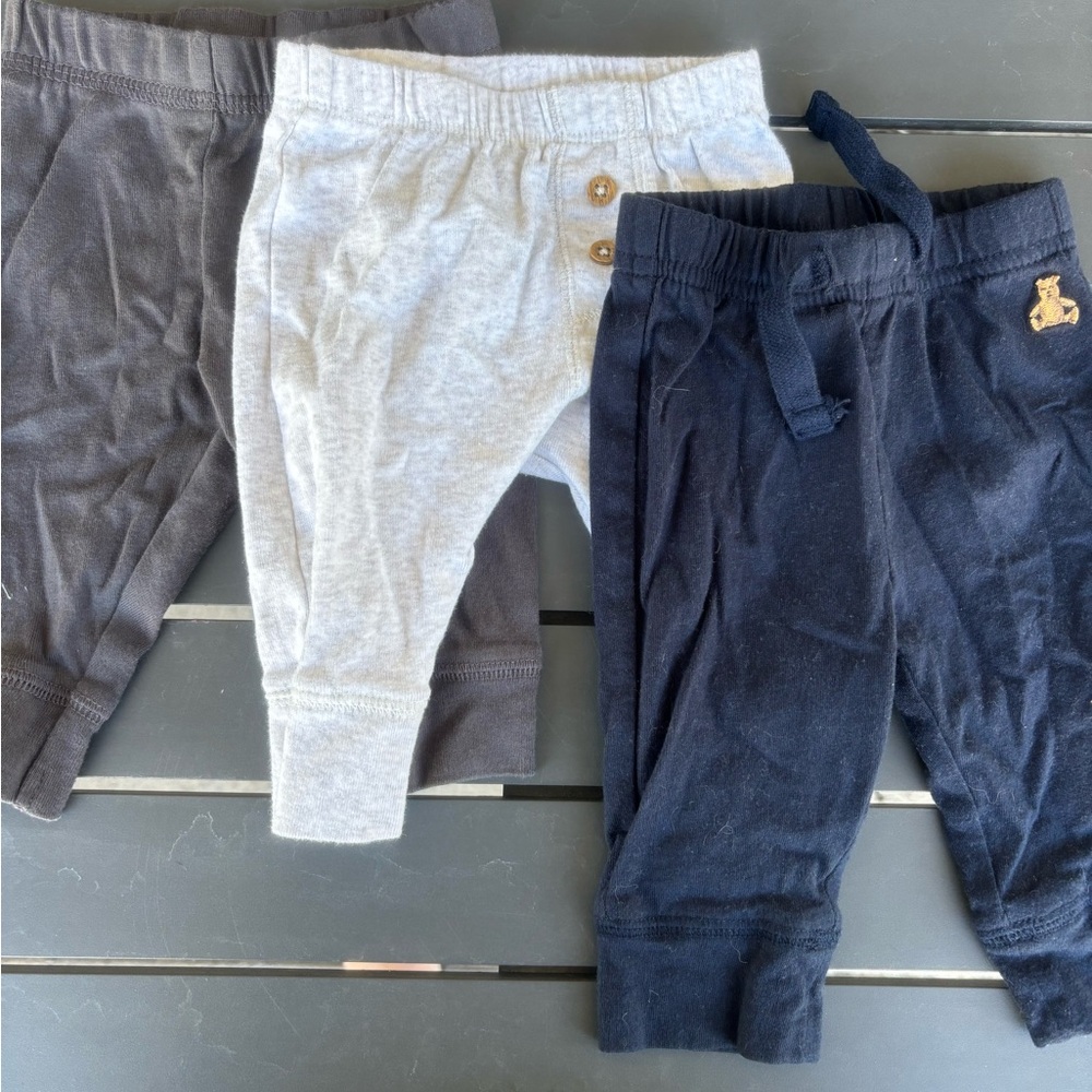 Carter's Kids' Sweatpants Trio - Black, Gray, and Navy